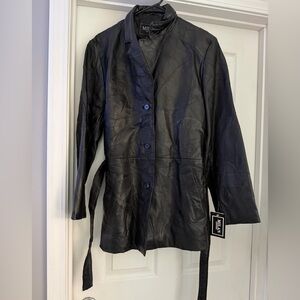 Milan Deep Black Leather Jacket